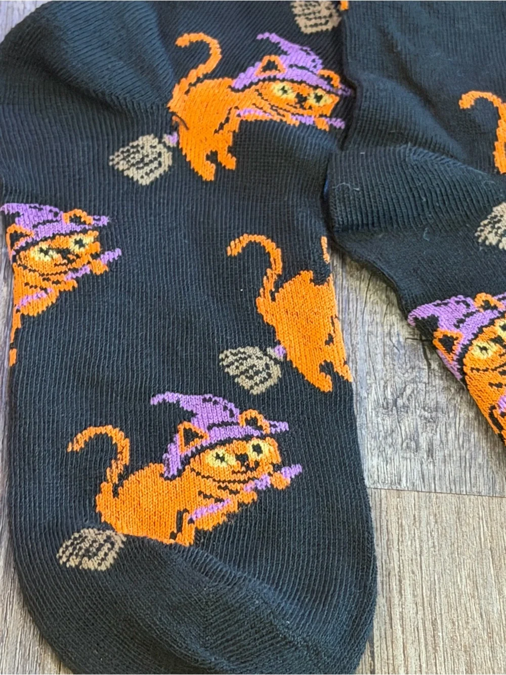 Halloween Cat Crew and Ankle Socks - Black & Pink